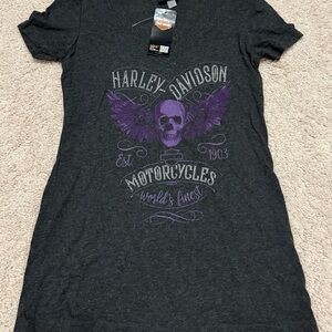 New with Tags- Harley-Davidson Gray and Purple Graphic Tee